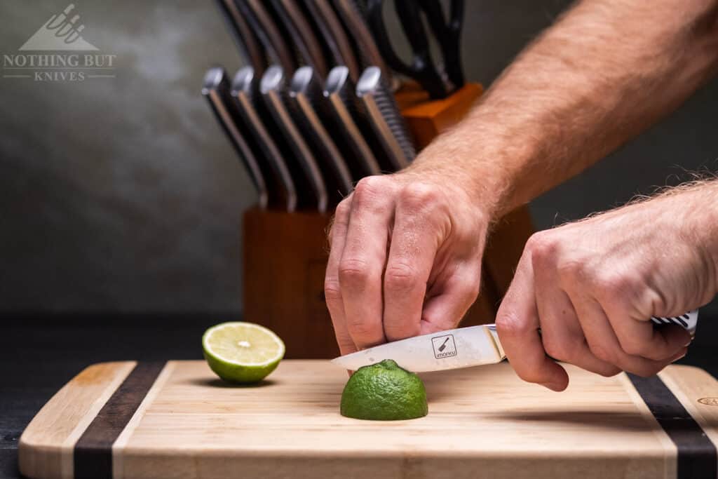 The Imarku paring knife does a great job with citrus and other fruit.