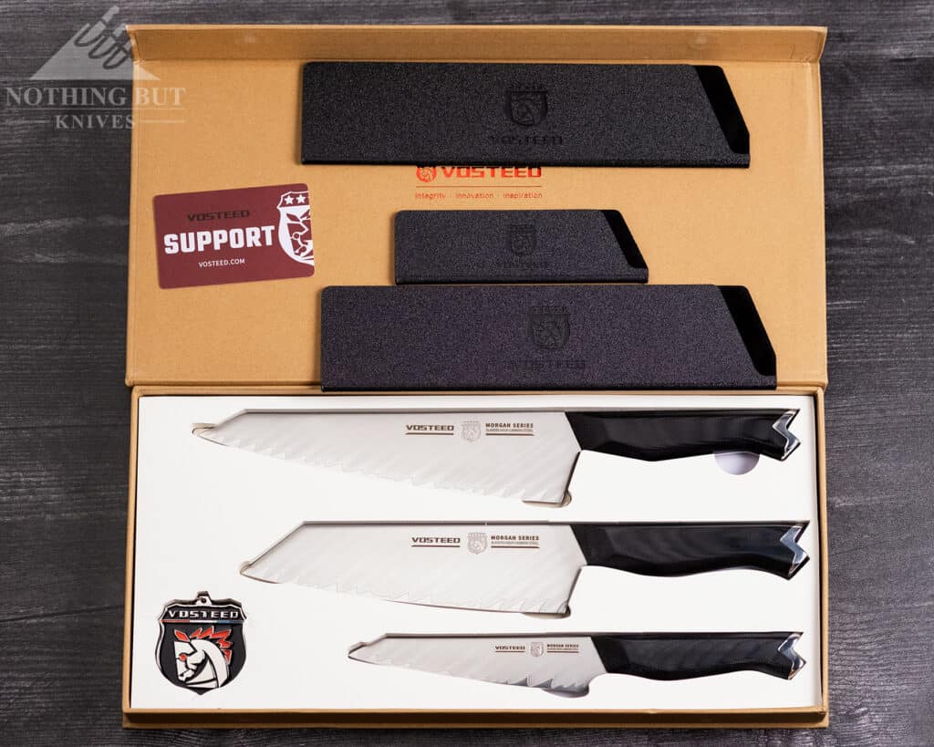 Best Kitchen Knife Sets Under $100 - 2023 Update 22 The Vosteed Morgan set ships in a practical gift box that helps to make up for the fact that it does not ship with a storage block.