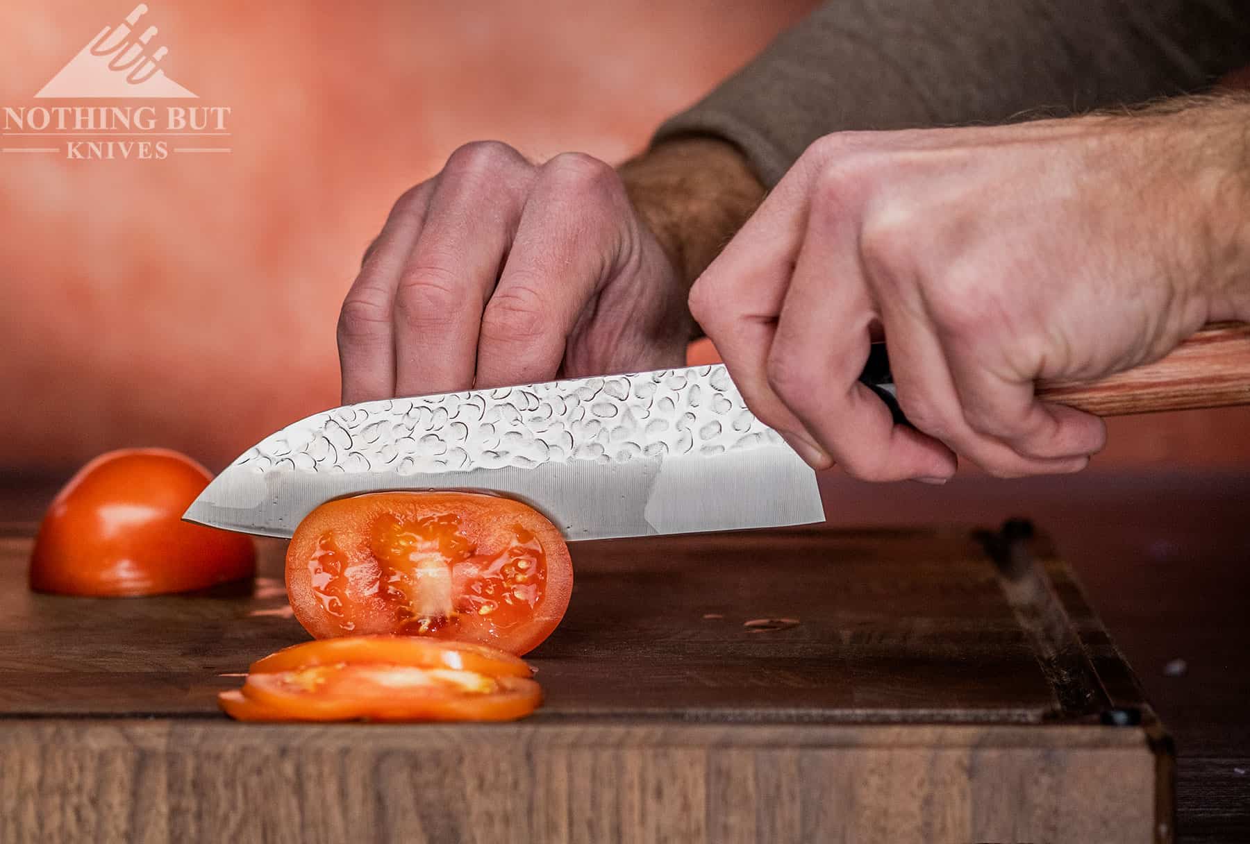 The 8.3 inch Katsune gyuto chef knife is an affordable professional Japanese chef knife that can be bought on its own or as part of a set. 