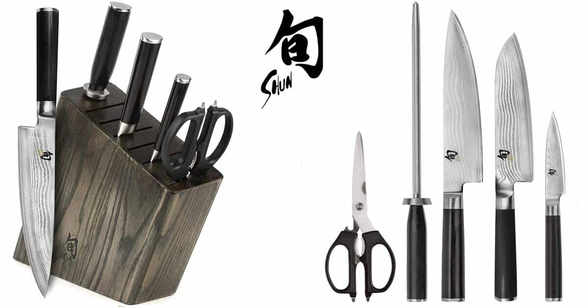High end six piece knife Set from Shun.