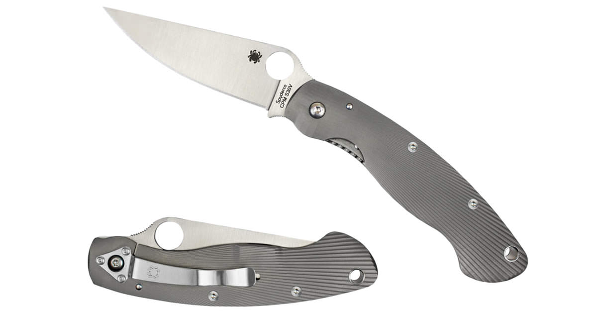 Great New Knives Of 2017 That We Would Like Someone To Buy For Us 1 Spyderco Ti Military folding knife is one of the best new knives of 2017.