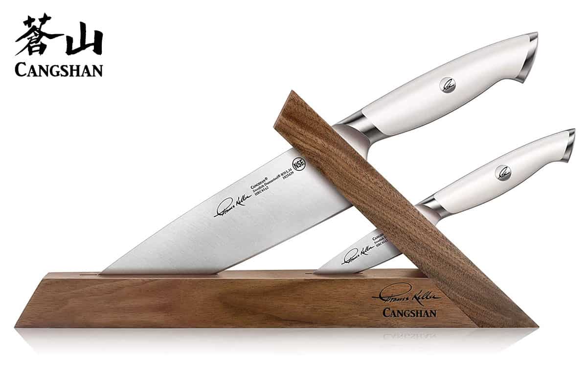 The Cangshan Thomas Keller Collection knife set is a small high quality, high performance knife set. 