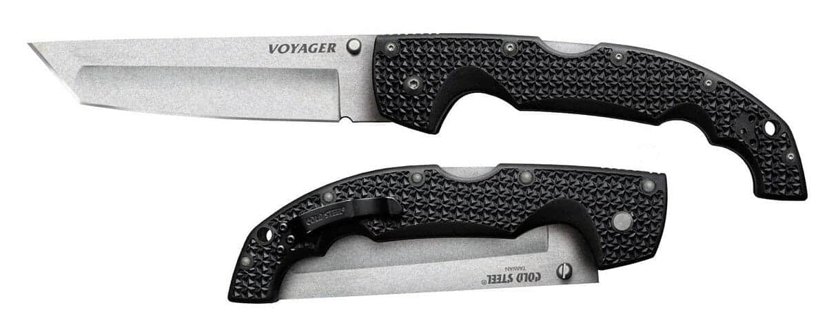 Folding Pocket Knife Gift Guide - 2019 Update 6 Cold Steel Voyager XL Tanto Plain Edge