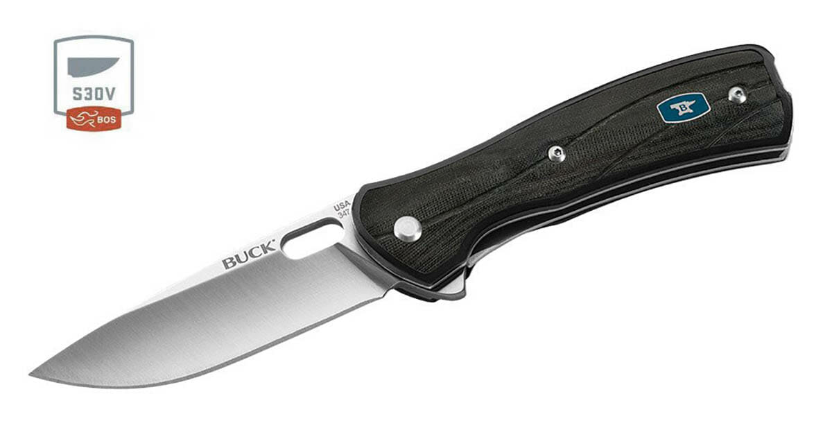The Buck Knife Vantage Pro is a popular folder with an SV30 stainless steel blade.
