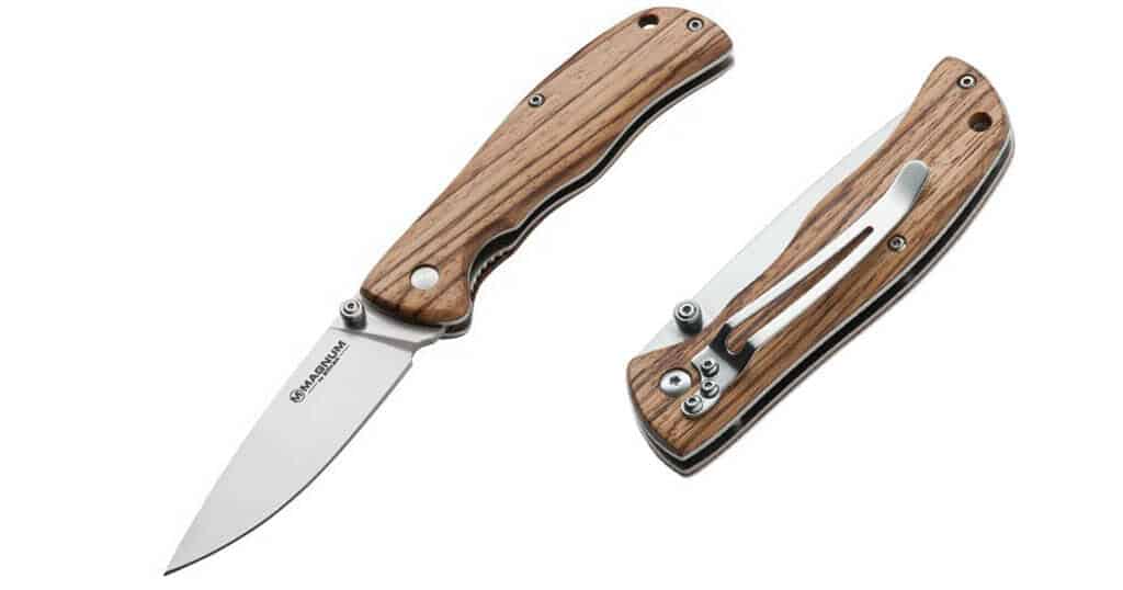 The Magnum Backpacker folding knife has a name that is appropriate for it's design. 