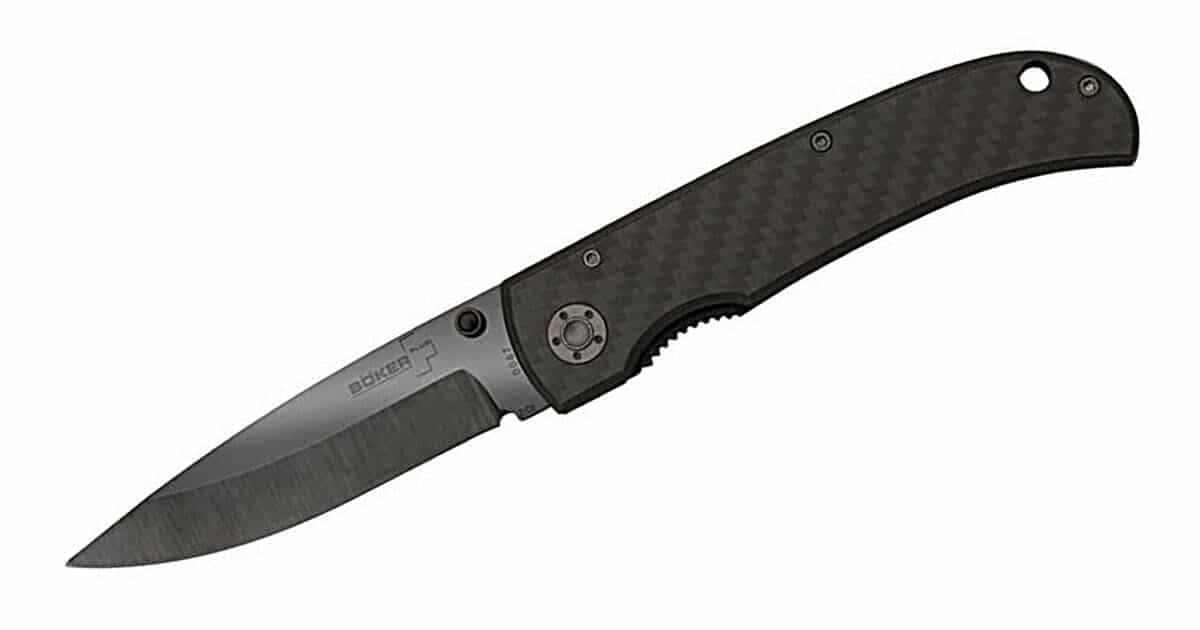 The Boker Plus Anti Grav folding knife has a ceramic blade.