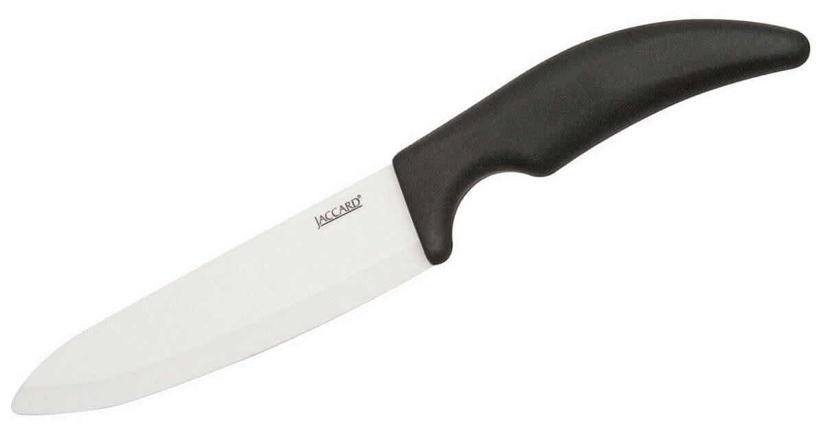The Jaccard Advanced Ceramics Chefs knife is a great budget option for the kitchen.