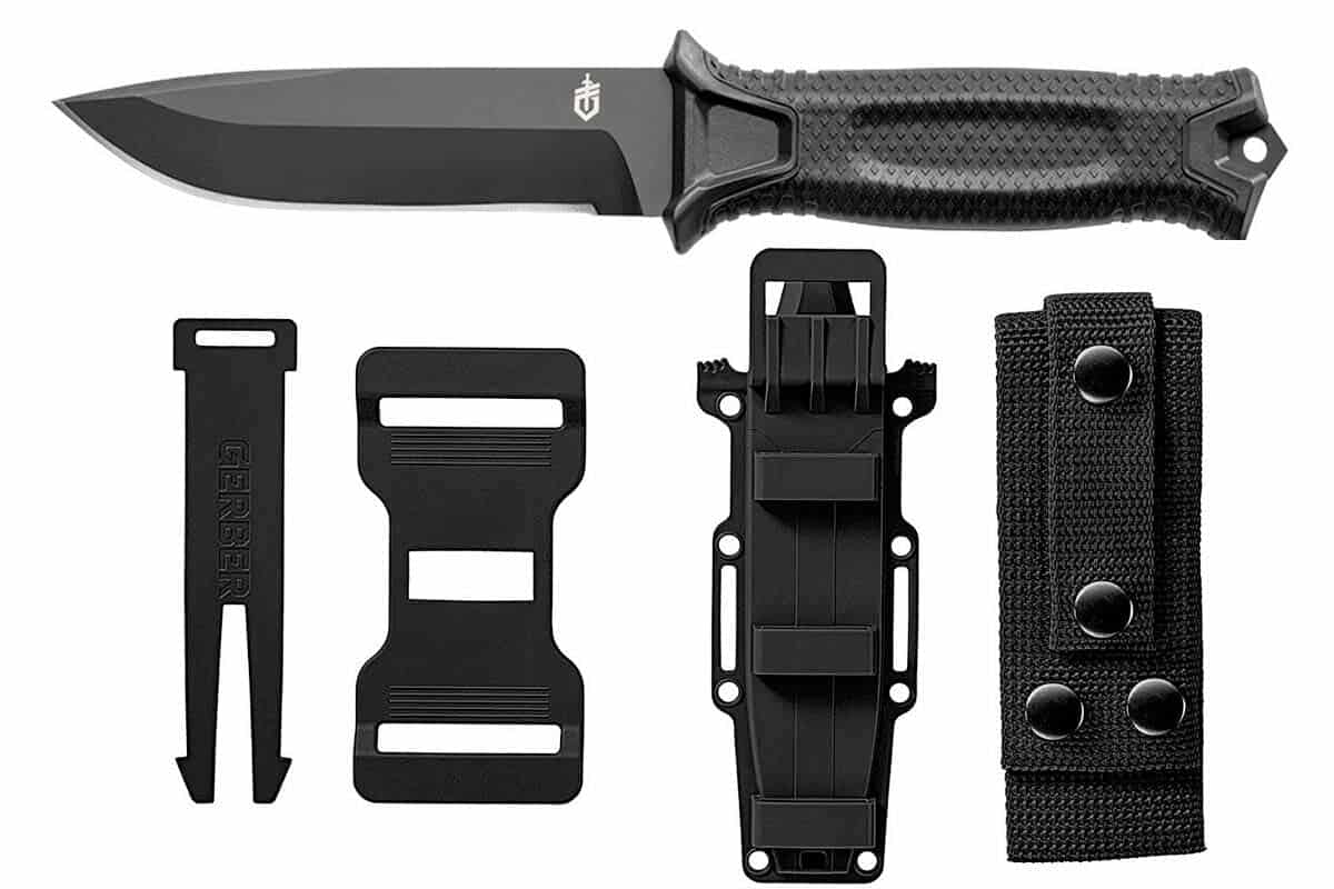 The Gerber Strong Arm has a well designed sheath that make it one of the best horizontal carry knives on the market.
