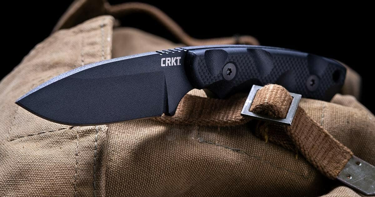 The CRKT SIWI on a military backpack. 