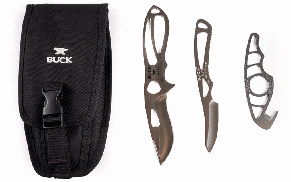 Hunting Knife Sets For Small And Large Game - Image 5 The minimalist design and lightweight of the Buck Paklite Elite hunting knife set makes it one of the most popular kits on the market.