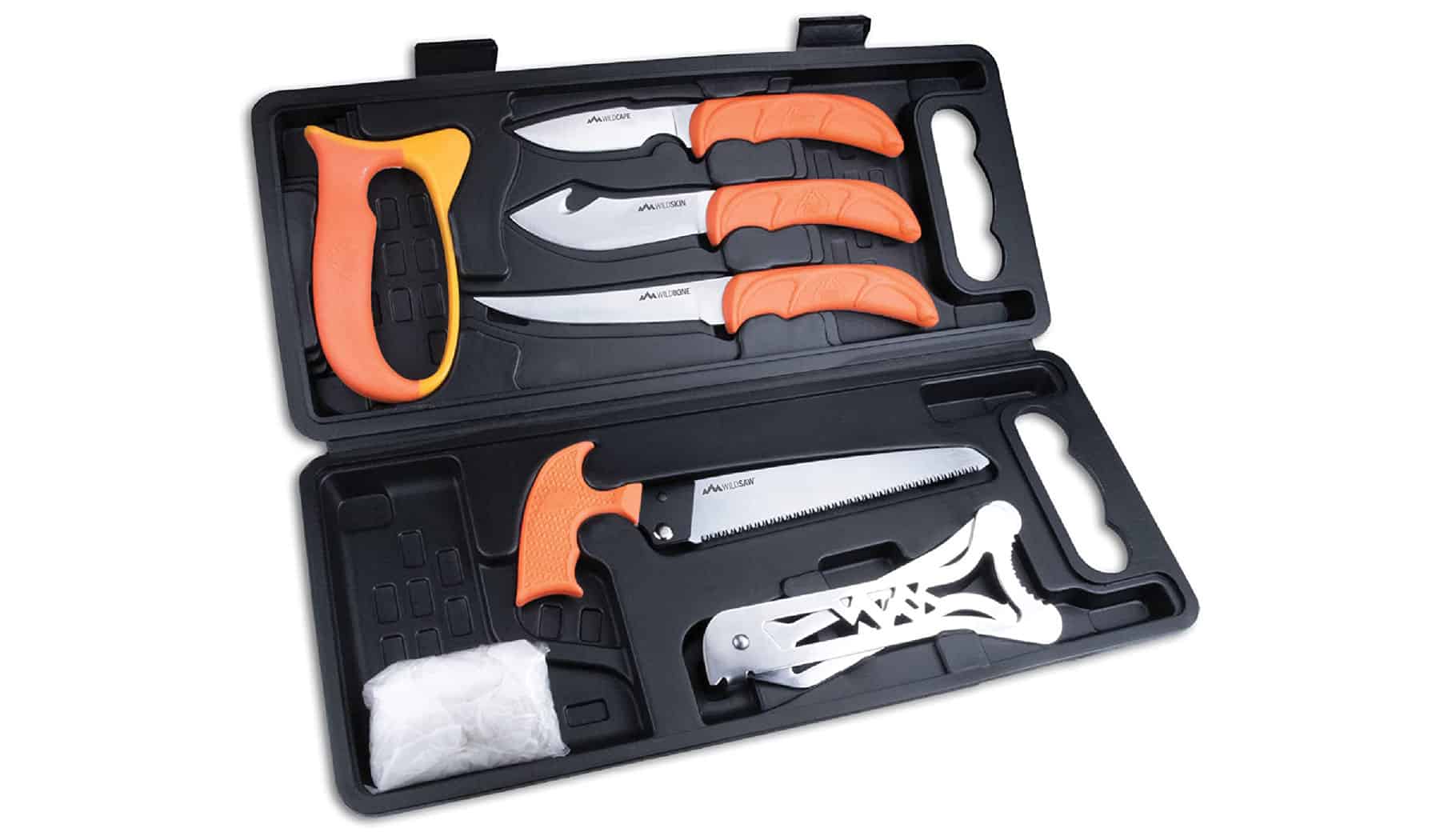Butcher Knife Set Gear Guide For Hunters - Image 5 Outdoor Edge has been a popular budget knife brand for years. This field dressing kit offers a decent value for anyone trying to get a decent kit at a good price.