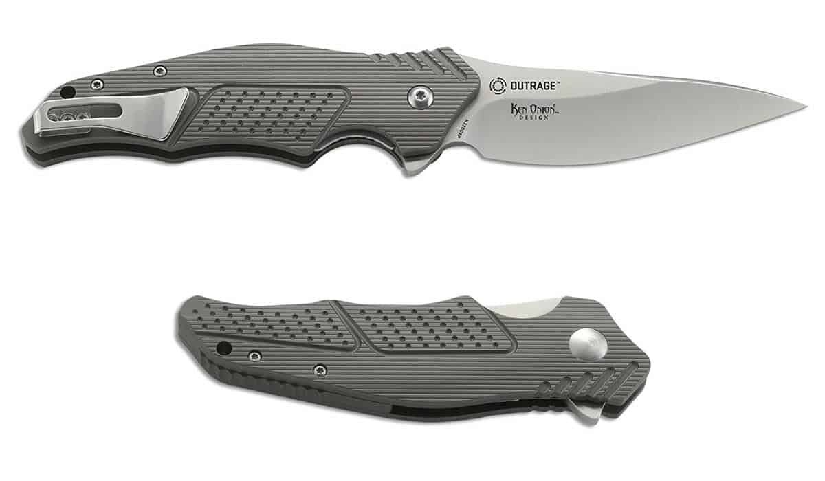 Outdrage pocketknife was designed by Ken Onion for CRKT