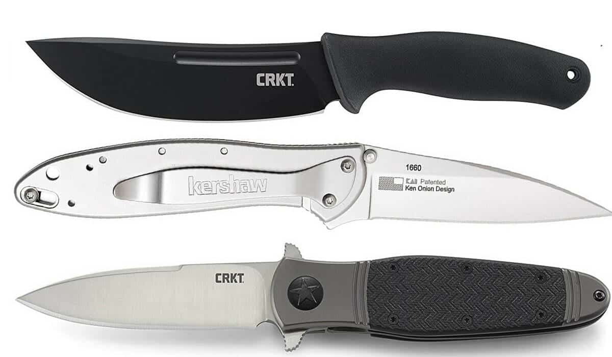 Great folding and fixed blade knife designs by Ken Onion for Kershaw and CRKT