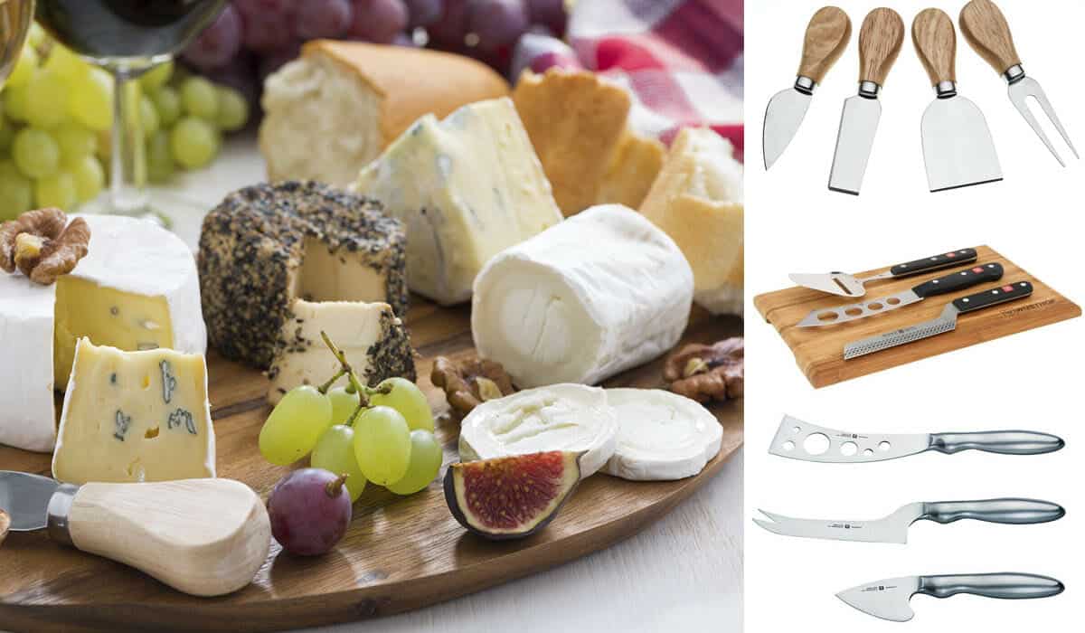 CHeeses knife sets that do a great job with both hard and soft cheese.