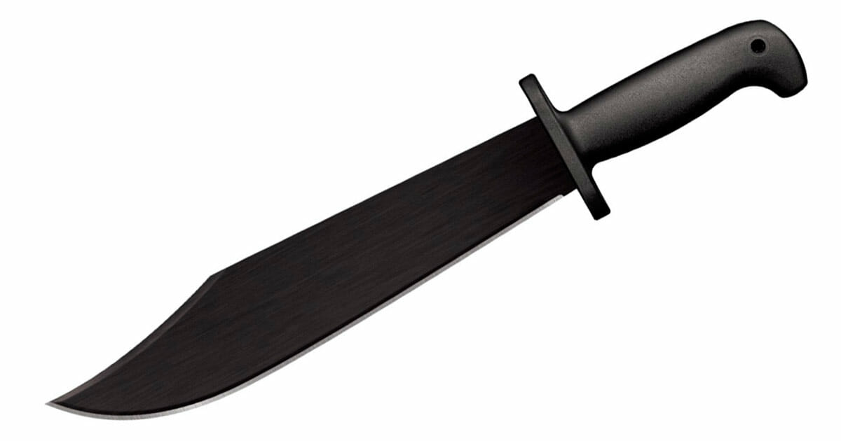 The Cold Steel Black Bear Bowie Machete is a prctical budget knife.