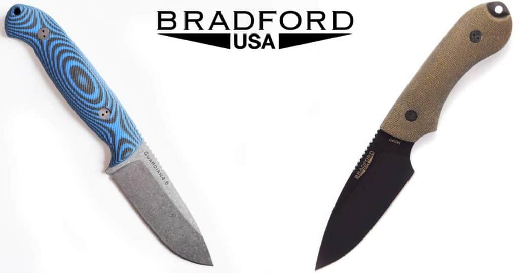 Two different Bradford Knives fixed blades.