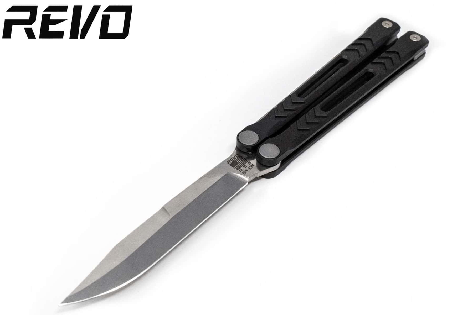 The Revo Nexus Balisong is made in America.