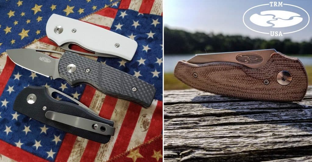 Two different American made TRM knives.