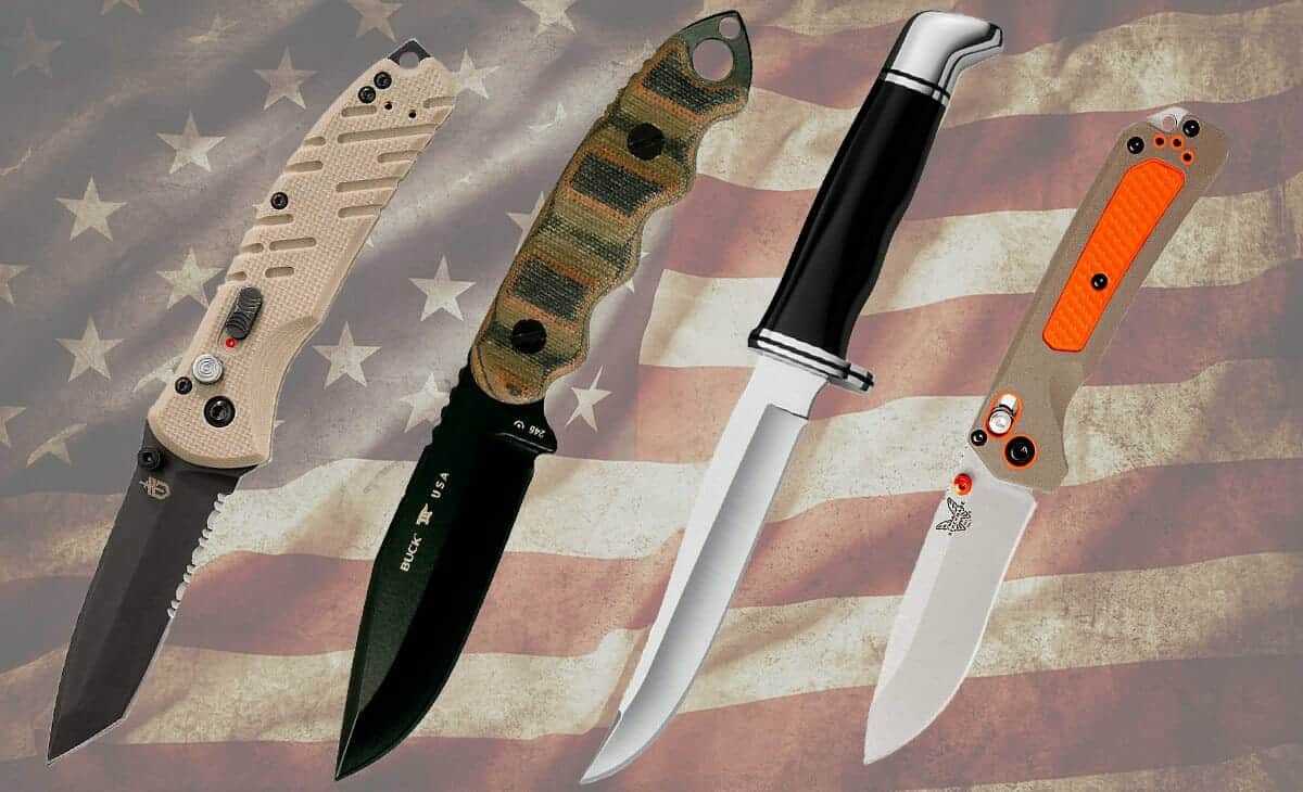 This Made in the USA knife guide covers EDC, hunting, fixed blade and survival knives that are American made.