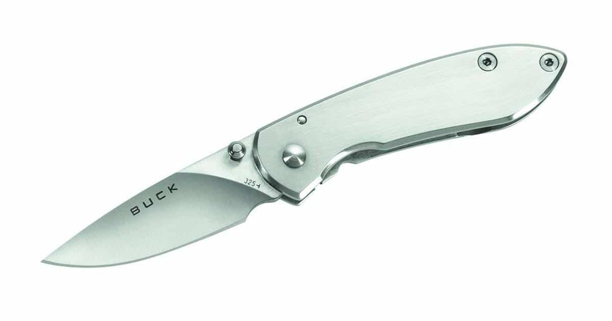 The Buck Colleague is a stainless steel pocket knife that has a great handle. 