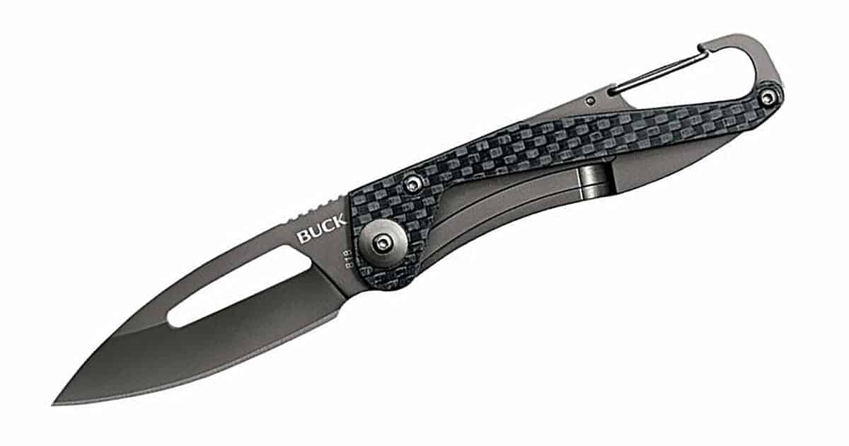 The Pock Apex is a great foing knife with tha carabiner clip. 