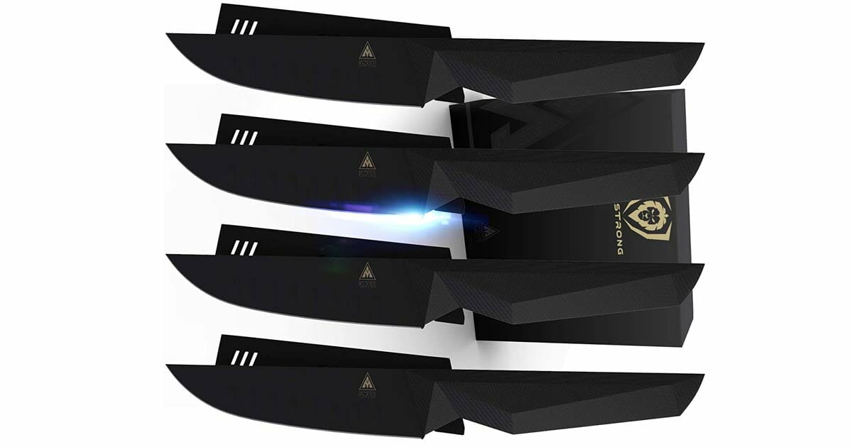 Dalstrong Knife Guide - Gladiator, Phantom And Crusader - Image 8 The Shadow Black steak knife set from Dalstrong sports a modern design and the knives are made of quality materials.