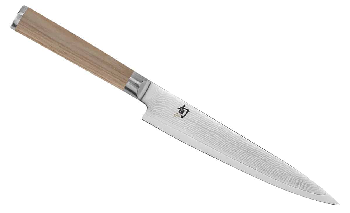 Many of Shun's knives have Pakkawood handles including the Classic Blonde series. 