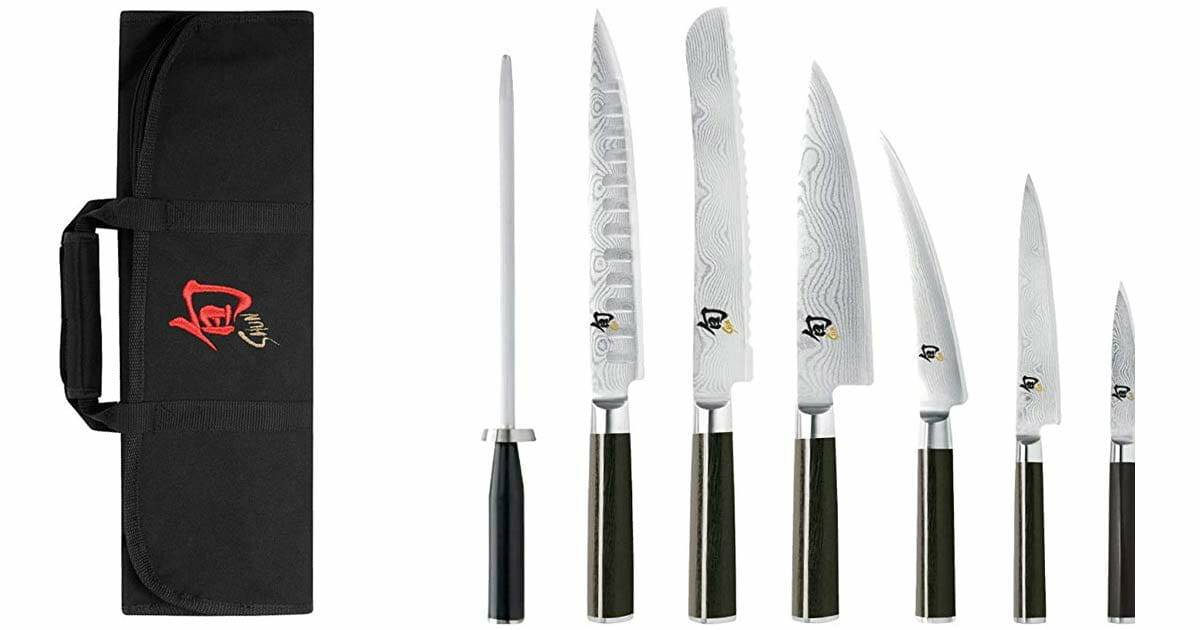 Shun Classic 4 Piece BBQ Knife Set, Black