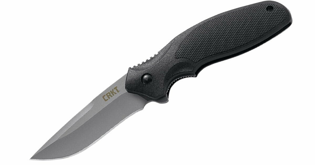 This well designed folding knife from CRKT as an AUS-8 steel blade.