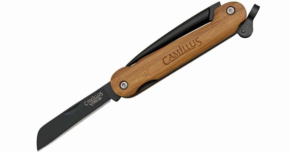 The Bamboo Handles Marlin Slike Knife from Camillus is a practical folding knife with AUS-8 Steel.