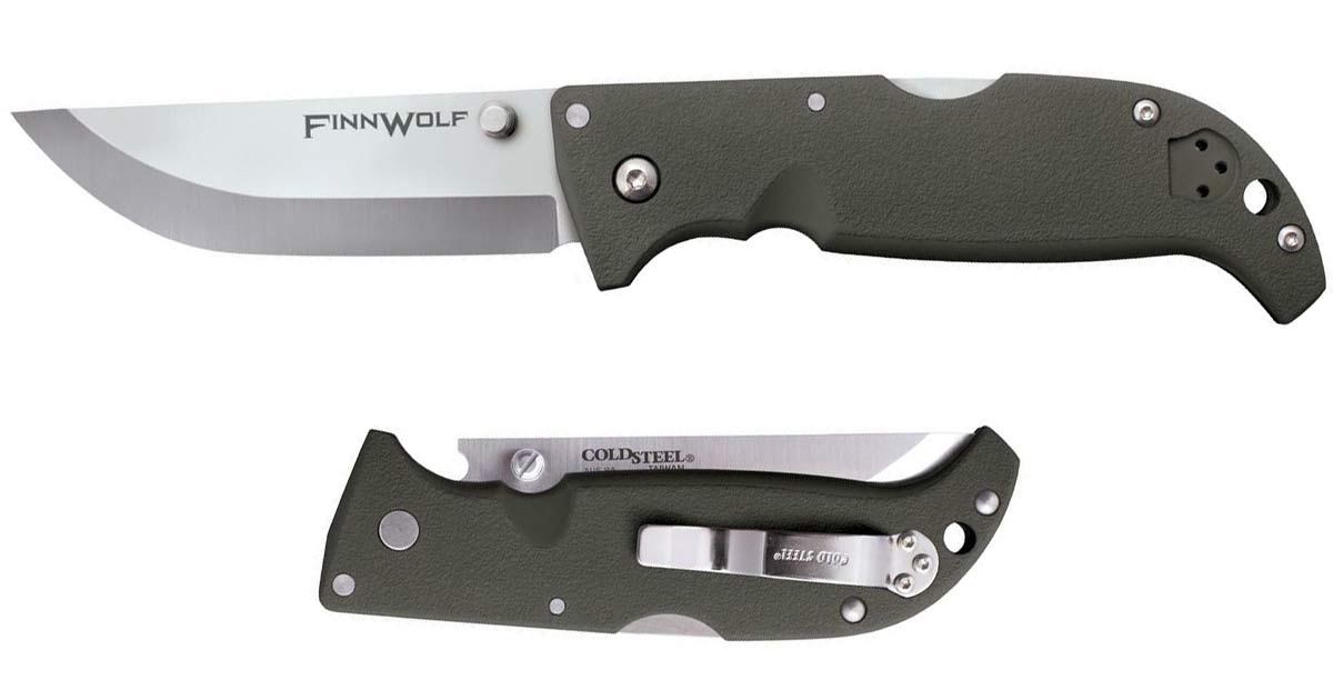 Cold Steel Finn Wolf shown in the open and closed positions. 