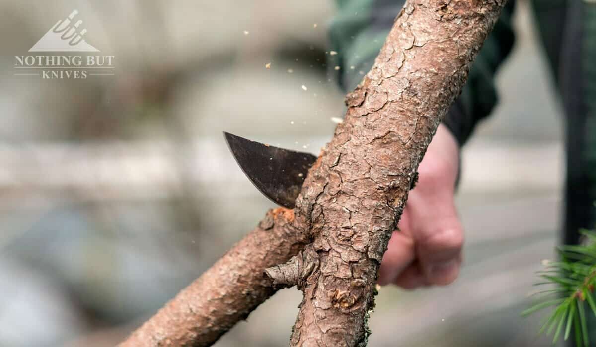 This bowie knife has a tough blade.