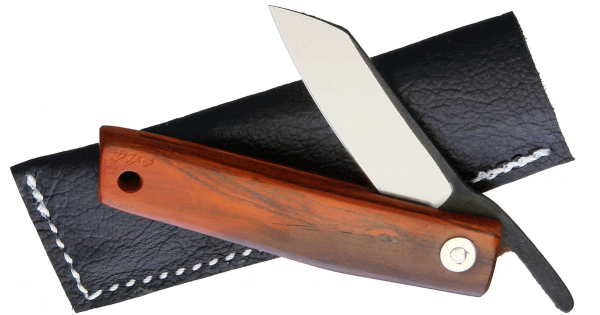 The Ohta Knives FK5 Folder Cocobolo OFK5CO folding pocket knife is a great looking friction folder. 