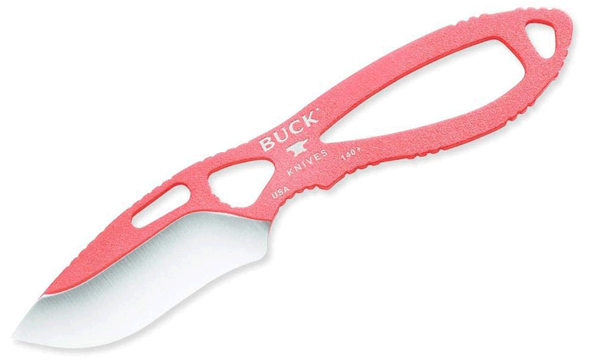 The PakLiteSkinner is pink and lightweight. 