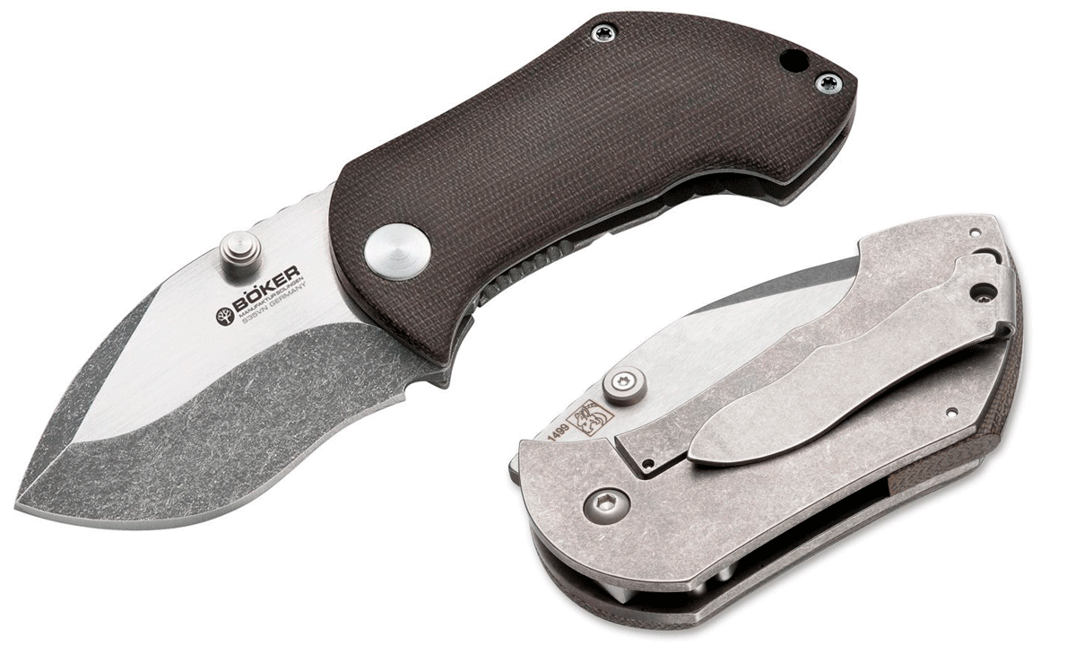 The Boker Tree Brand Pipsqueak folding knife is one of the best small pocket knife oprions with a micarta handle. 