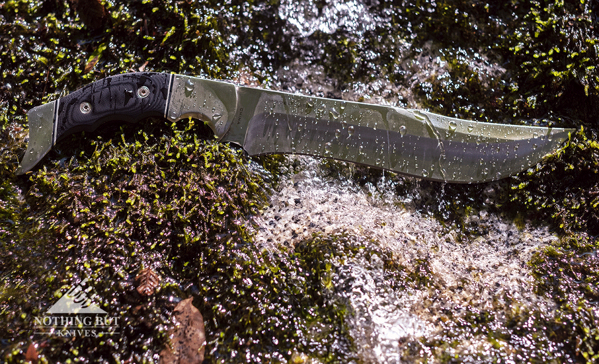 The Browning Battle Bowie is fairly rust resistant.