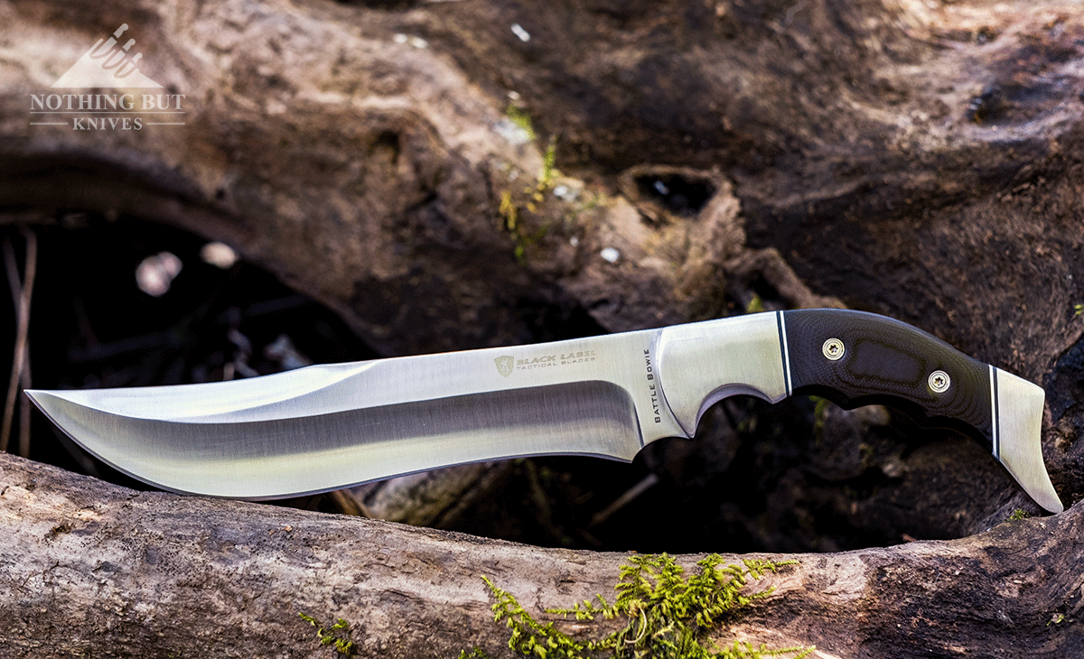 This large knife is right at home in the wilderness.