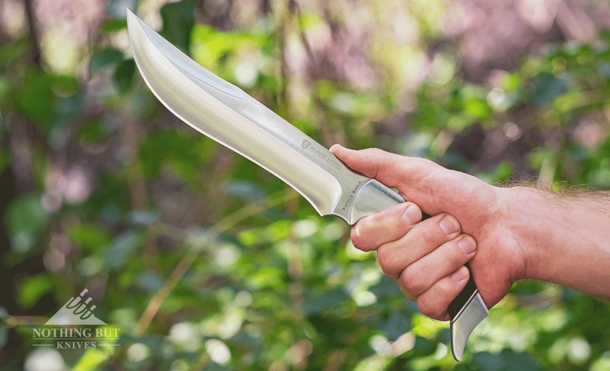The Browning Battle Bowie handle is a little on the thin side, but it is still fairly comfortable.