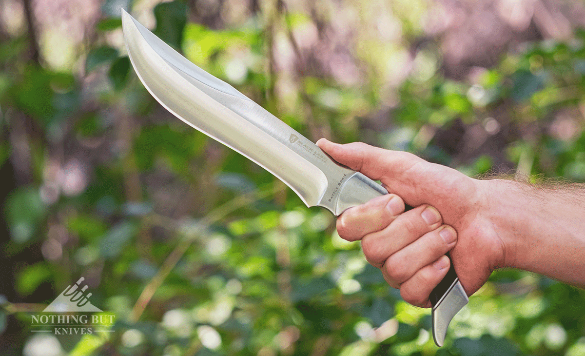 Browning Black Label Battle Bowie Knife Review - Image 6 The Browning Battle Bowie handle is a little on the thin side, but it is still fairly comfortable.