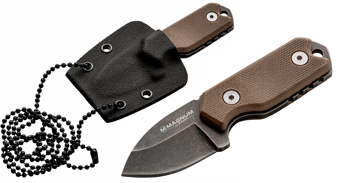 The Boker Magnum Little Friend is tough and takes a sharp edge
