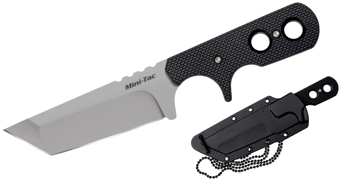 This neck knife is surprisingly comfy for the size, feels light around the neck, and the sheath has a pretty balance of retention strength and deployability.