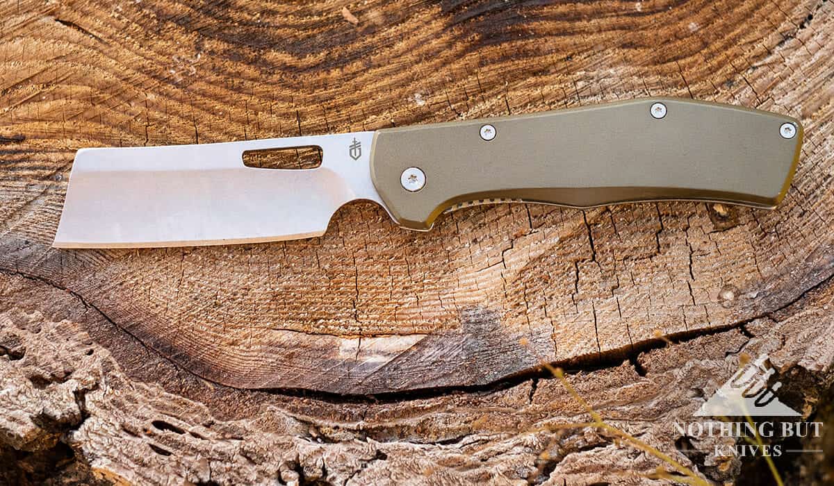 The Gerber Flatiron is a well designed budget pocket cleaver.
