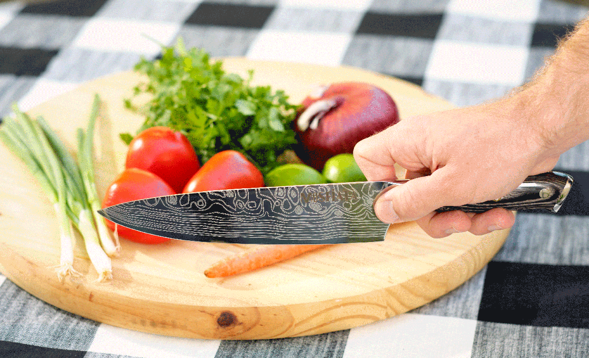 MOSFiATA Chef Knife 8 Inch Kitchen Cooking Knife, 5Cr15Mov High