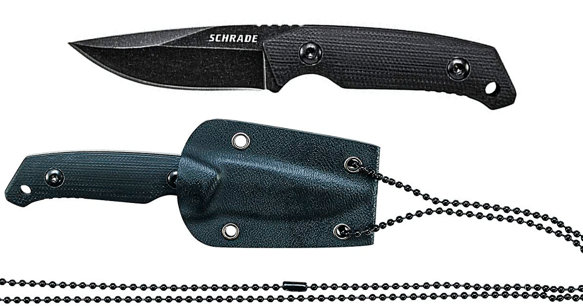 The Best Neck Knives With Good Sheaths 24 The Schrade Mini Drop Point is a tough little bushcraft blade to pack around