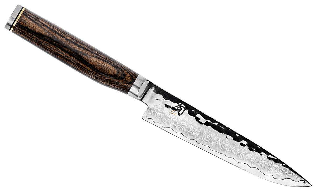 The Ultimate Guide To Steak Knife Sets In Gift Boxes 4 The VG-10 steel that makes up the Premiere steak knives from Shun ihelps make it a high quality steak knife.
