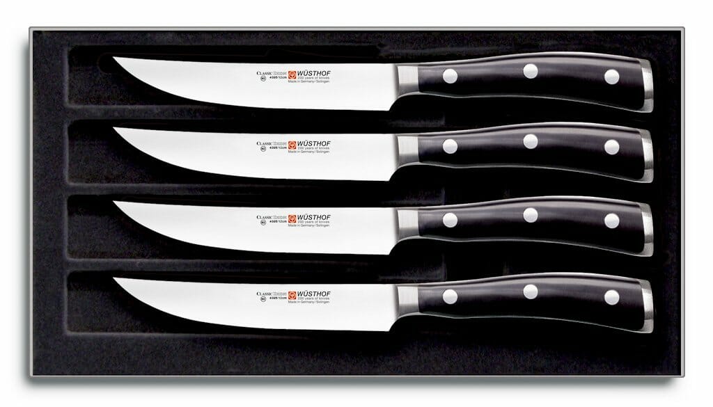 The Ultimate Guide To Steak Knife Sets In Gift Boxes 10 The Wusthof 9716 Classic Ikon 4 Piece Set is popular,, because the knves are durable and Wusthof is a trusted name.