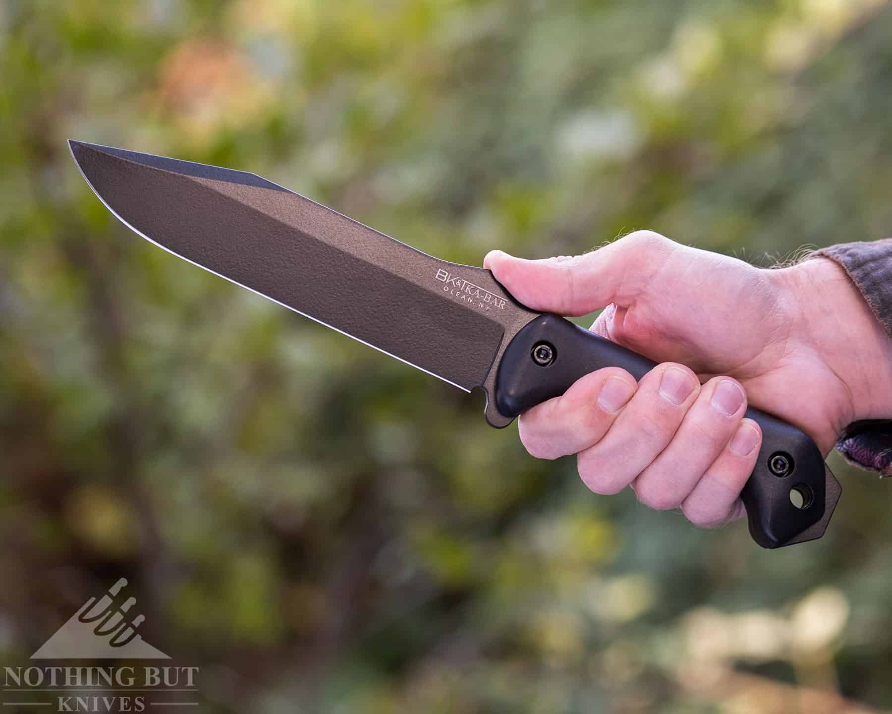 The BK-7 from Ka-Bar has a comfortable handle that helps to make it one of our top picks for tactical knives. 