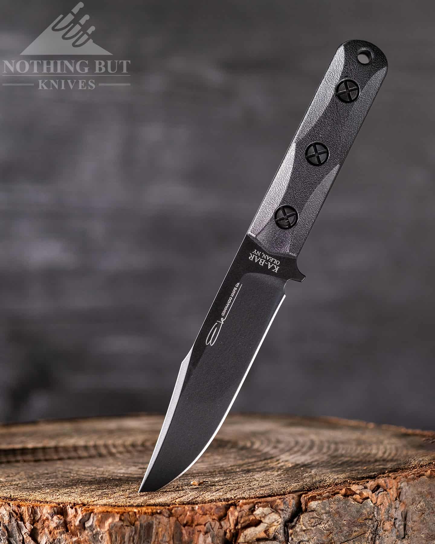The Kabar EK50 clip point Bowie fixed blade is an excellent tactical option designed for military work. 