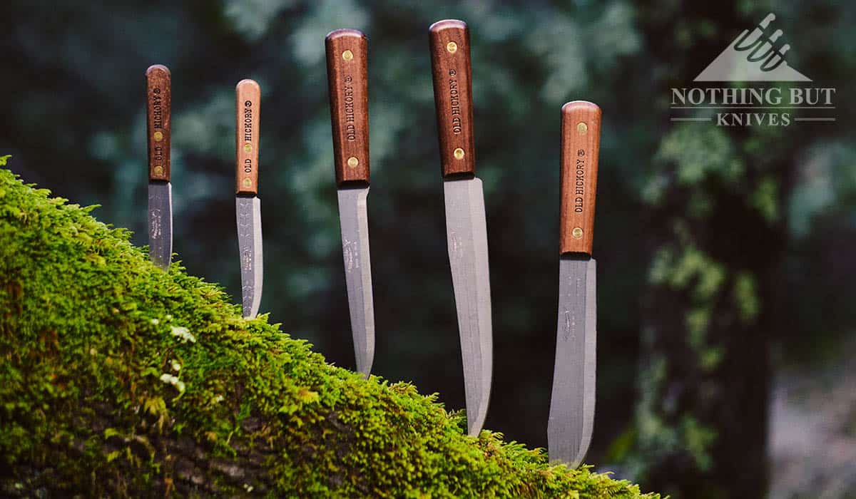 The Old Hickory Cutlery Set is an asset in the kitchen or outdoors as a camping and bushcraft knife set.