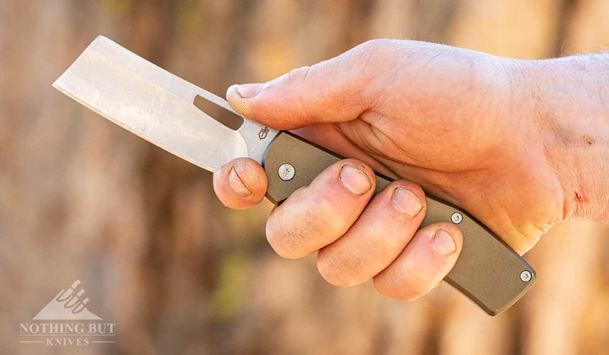 Gerber Flatiron Review - A Well Designed Pocket Cleaver - Image 1 Gerber Flatiron pocket cleaver specifications.